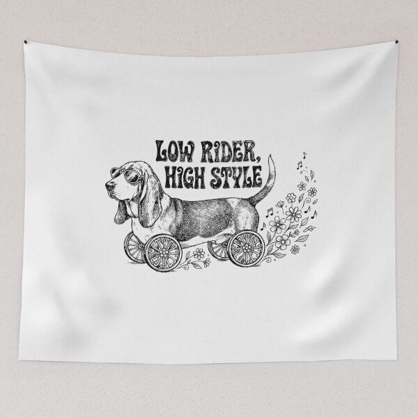 Item preview, Low Rider Cruisin' - Basset Hound Dog designed and sold by bapupa.