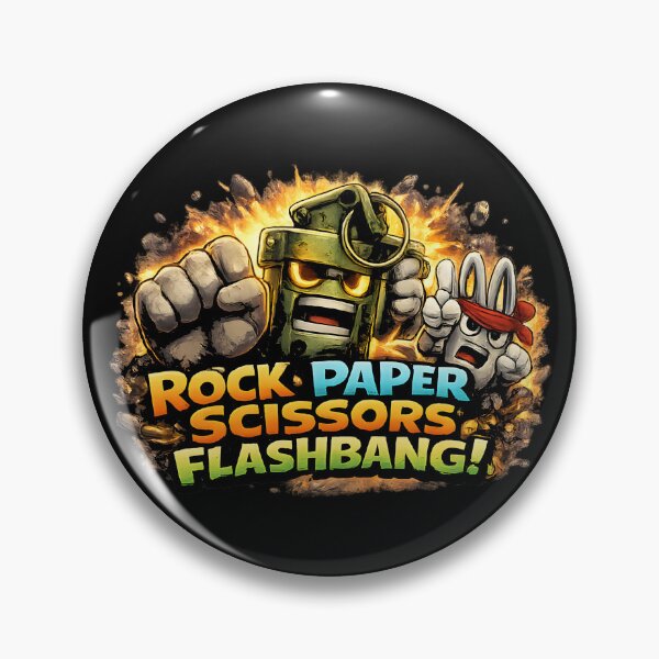 Item preview, Rock Paper Scissors Flashbang – Gamer Humor FPS Meme Design designed and sold by OlizaPrint.
