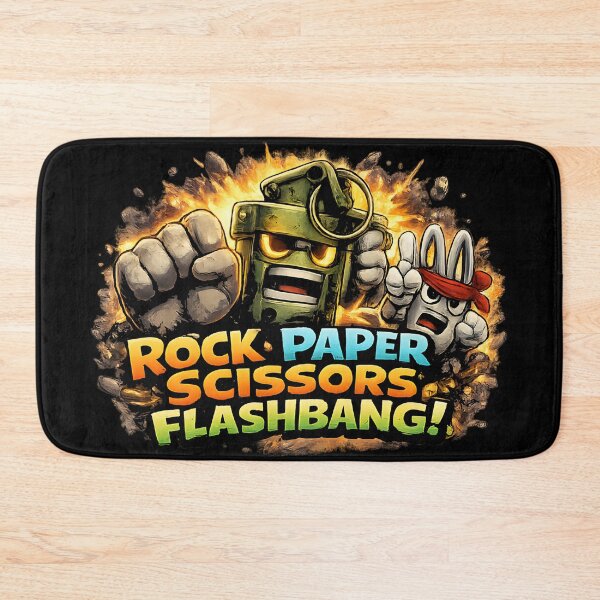 Item preview, Rock Paper Scissors Flashbang – Gamer Humor FPS Meme Design designed and sold by OlizaPrint.