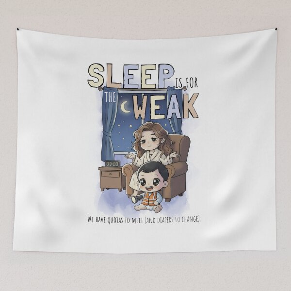 Item preview, Sleep Is For The Weak Funny 3am Baby Night Shift designed and sold by Weirdolight.
