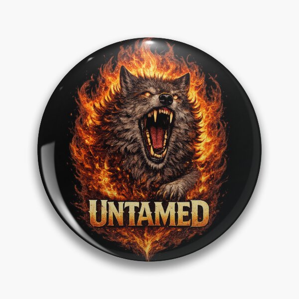 Item preview, Untamed Wolf in Flames – Fierce Alpha Wild Fire Wolf Graphic designed and sold by VivaThread.