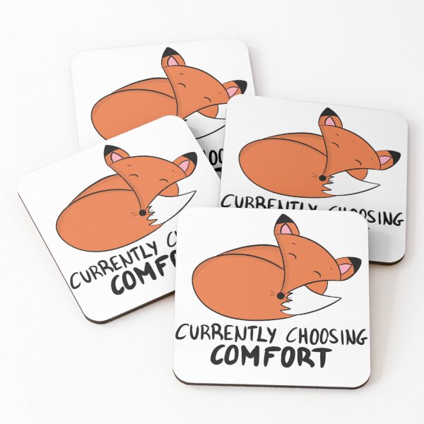 Item preview, Currently Choosing Comfort Cute Sleeping Fox Self Care designed and sold by DesignFreakArt.