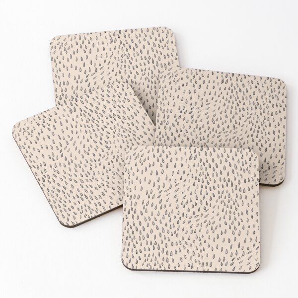 Item preview,  Minimal Animal Print Raindrop Pattern in Beige and Charcoal designed and sold by artievarudzite.