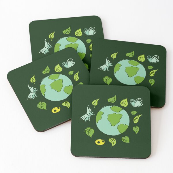 Item preview, Cute Earth Day Doodle | Planet Earth with Leaves and Butterflies designed and sold by SolutionsArt.