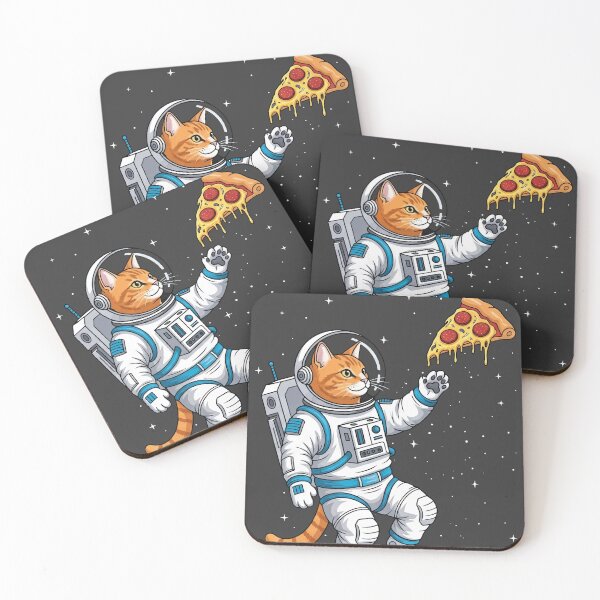 Item preview, Astronaut Cat Space Pizza Mission designed and sold by SillyPawsStudio.
