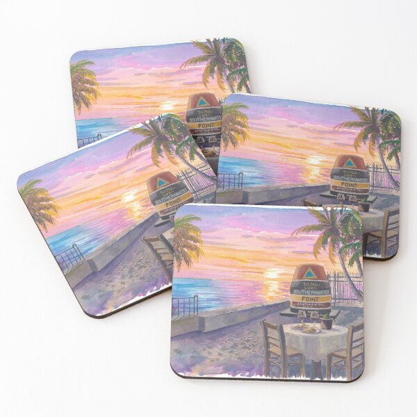 Item preview, Romantic Dinner for Two at Southernmost Point Key West Sunset designed and sold by artshop77.