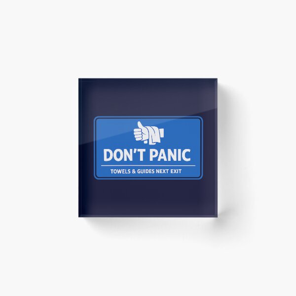 Item preview, Don't Panic Hitchhikers Information Road Sign designed and sold by agearb.