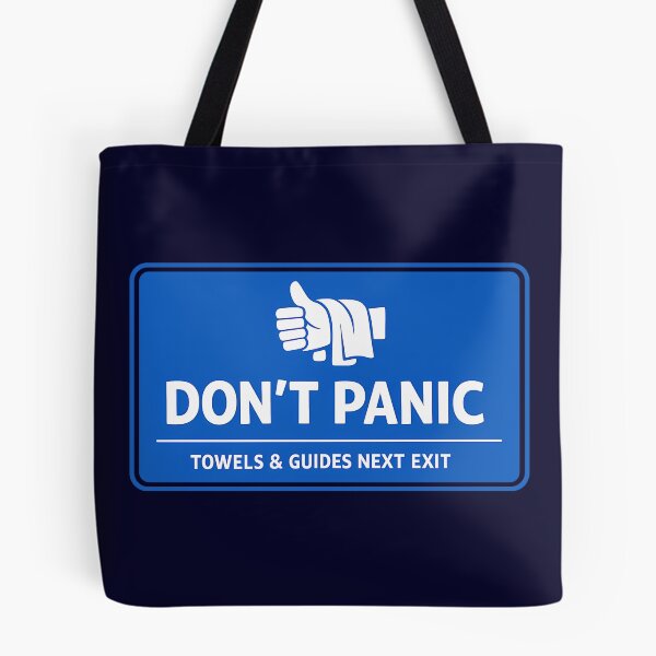 Item preview, Don't Panic Hitchhikers Information Road Sign designed and sold by agearb.