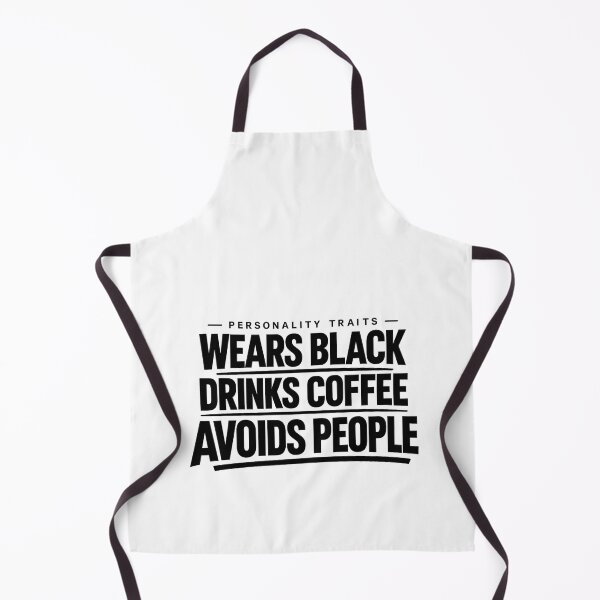 Item preview, Wears Black Drinks Coffee Avoids People – Funny Introvert designed and sold by Pawsome Quotes.