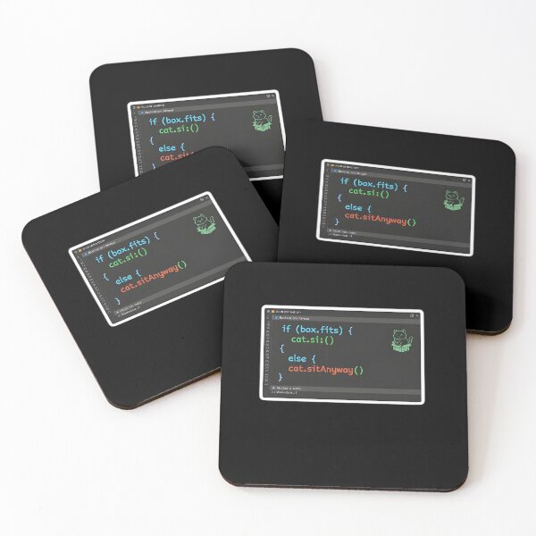 Item preview, Programming Logic Cat If It Fits I Sits Funny Coder Code designed and sold by Runes & Embers .