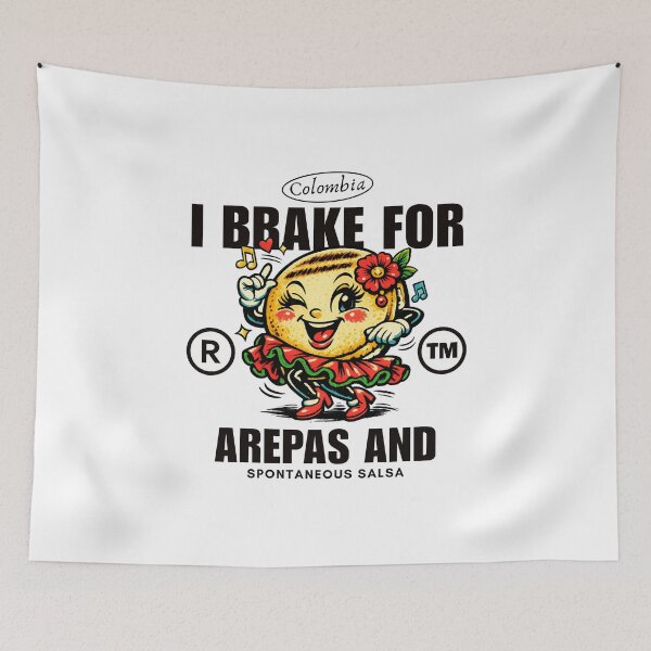 Item preview, Colombia : I brake for arepas and spontaneous salsa designed and sold by Peerless-Prime.