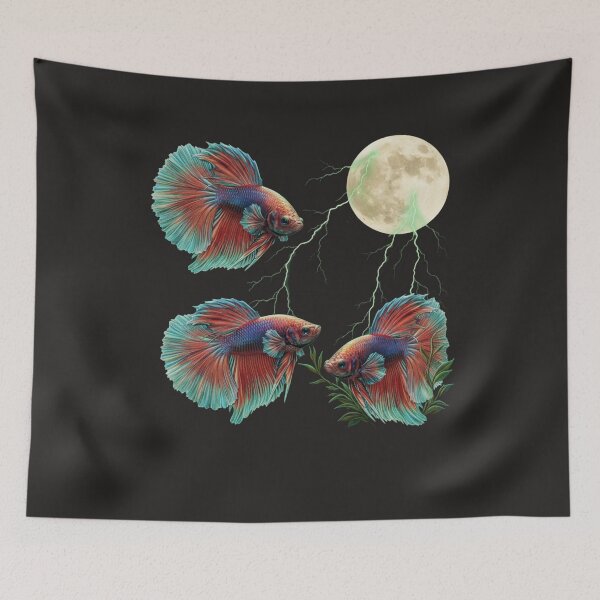 Item preview, Copy of 3 betta with full moon designed and sold by Lucasbastie1215.