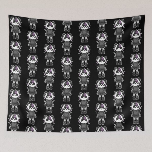Item preview, goth panda designed and sold by lotsagoth.