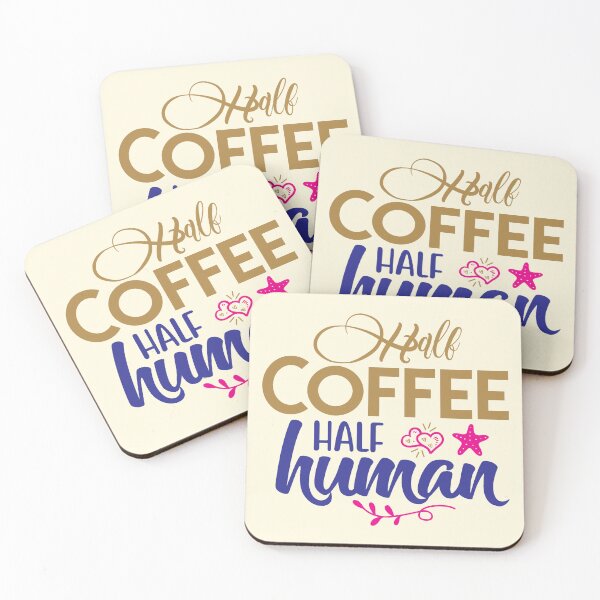 Item preview, Half Coffee Half Human designed and sold by CharlottePlaceArt.