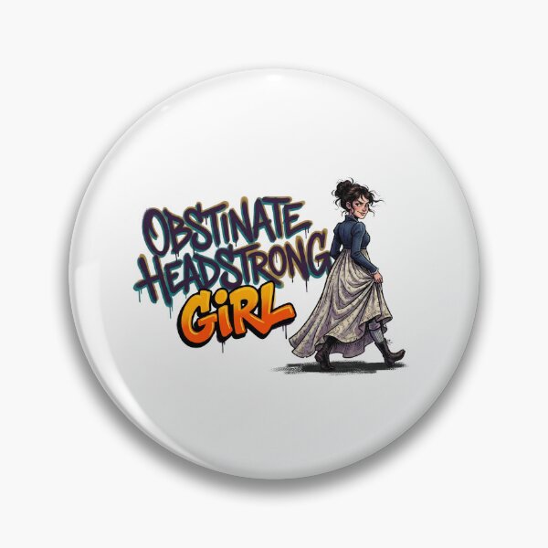Item preview, Obstinate Headstrong Girl Graffiti Art Pride And Prejudice Quote designed and sold by Fenay Designs.