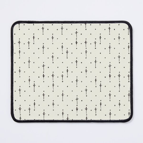 Item preview, Minimal Sprig and Dot Pattern in Warm Beige and Brown designed and sold by artievarudzite.