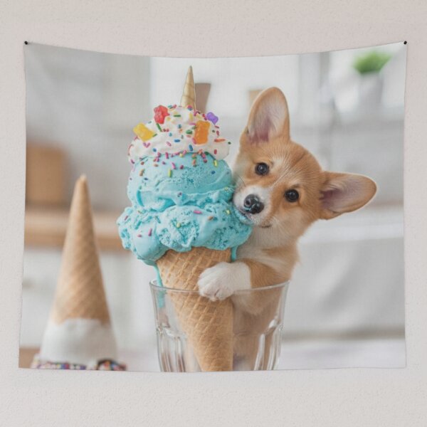 Artikelvorschau, Süßer Corgi-Eiscreme-Traum entworfen und verkauft von toppopin.