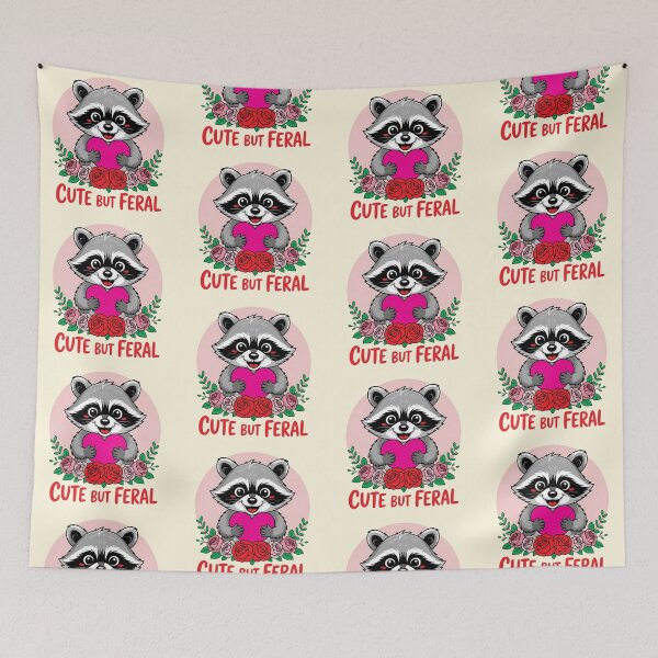 Item preview, Cute but Feral Racoon designed and sold by CharlottePlaceArt.