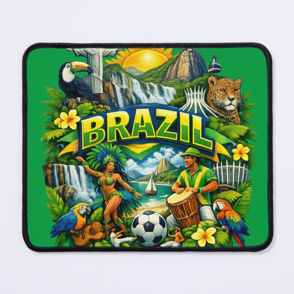 Item preview, Brazil Energy Samba Sun Jungle Premium T-Shirt Artwork designed and sold by Tender Flower Clothing.