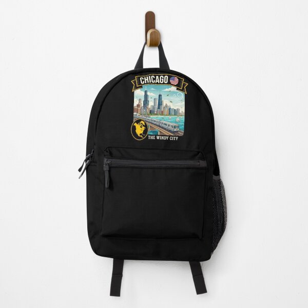 Item preview, Chicago Illinois The Windy City Vintage Travel Art designed and sold by sky11PP.