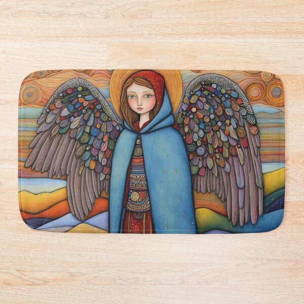 Item preview, Angel with wings wearing a hoodie and a kilt on holiday in the Scottish highlands designed and sold by Colin Bentham.