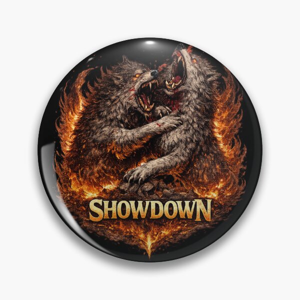 Item preview, Wolf Showdown in Flames – Alpha Battle Savage Wolves Design designed and sold by VivaThread.