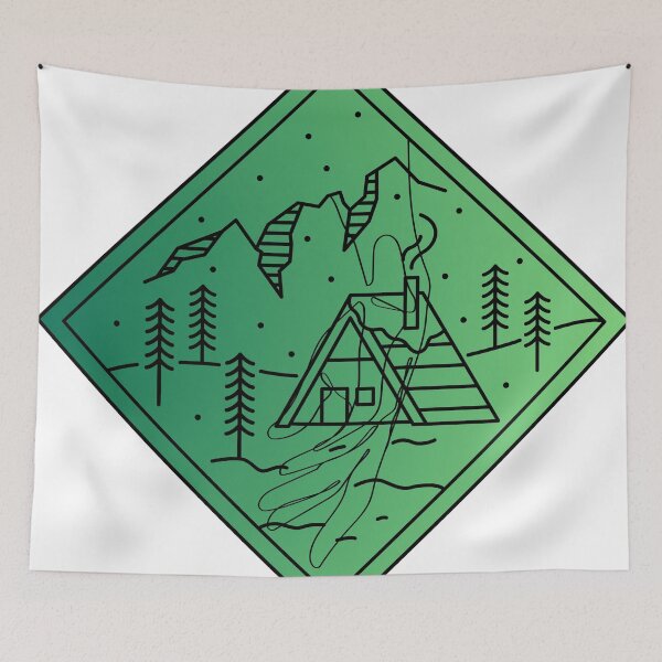 Item preview, Minimalist Mountain Retreat - A-Frame Cabin & Pine Forest designed and sold by Kanniax.