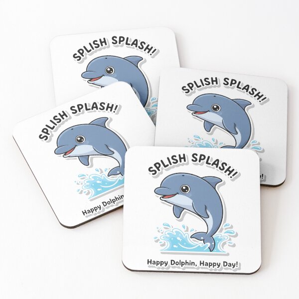 Item preview, Have a Dolphin Happy Day Cute Dolphin Design designed and sold by LittleLoopArt.