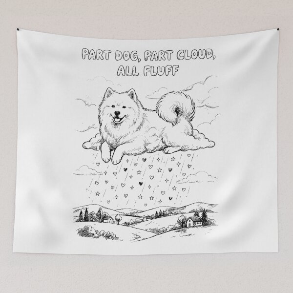 Item preview, The Cloud Pooch - Samoyed Dog designed and sold by bapupa.