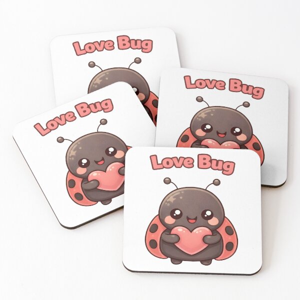 Item preview, Love Bug Cute Kawaii Ladybug Valentine Design. designed and sold by The-T-In-Retro.