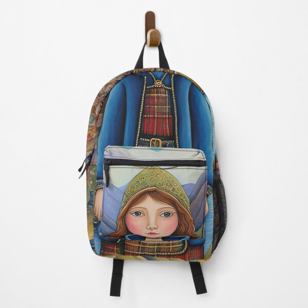 Item preview, Angel with wings wearing a hoodie and a kilt on holiday in the Scottish highlands designed and sold by Colin Bentham.