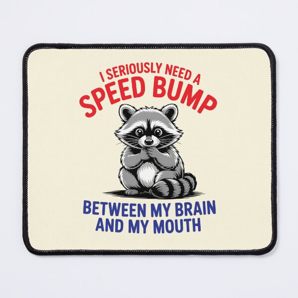Item preview, Speed Bump Racoon designed and sold by CharlottePlaceArt.
