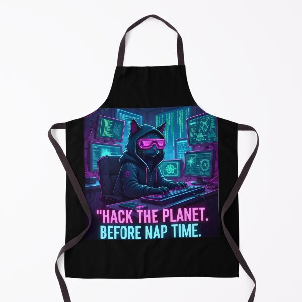 Item preview, Cyberpunk Hacker Cat - Hack The Planet Before Nap Time Funny Tech designed and sold by Runes & Embers .