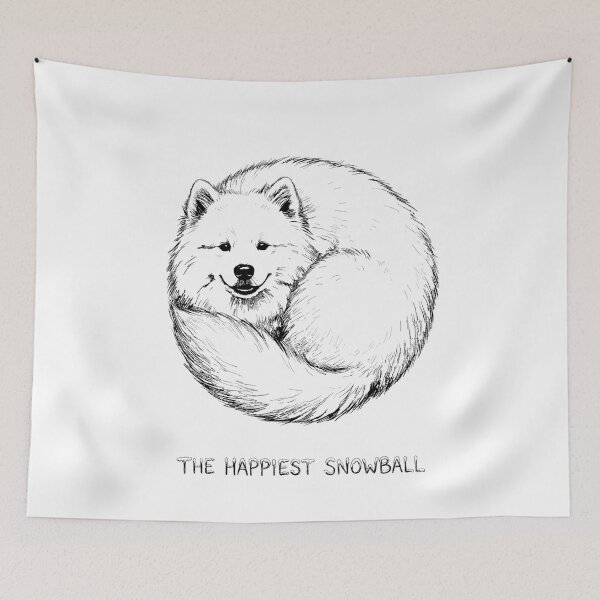 Item preview, The Smiling Snowball - Samoyed Dog designed and sold by bapupa.