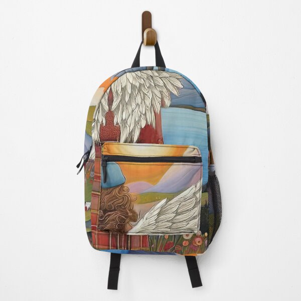 Item preview, Angel with wings wearing a hoodie and a kilt on holiday in the Scottish highlands designed and sold by Colin Bentham.