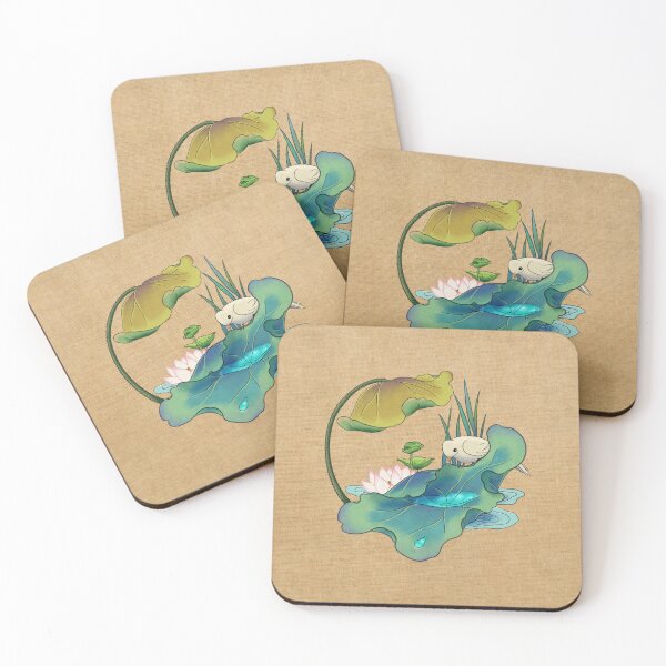 Item preview, Snowy Serenity: The White Bird on a Lotus Leaf designed and sold by QamarART Paintings.
