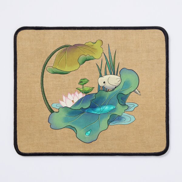 Item preview, Snowy Serenity: The White Bird on a Lotus Leaf designed and sold by QamarART Paintings.