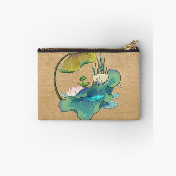 Item preview, Snowy Serenity: The White Bird on a Lotus Leaf designed and sold by QamarART Paintings.