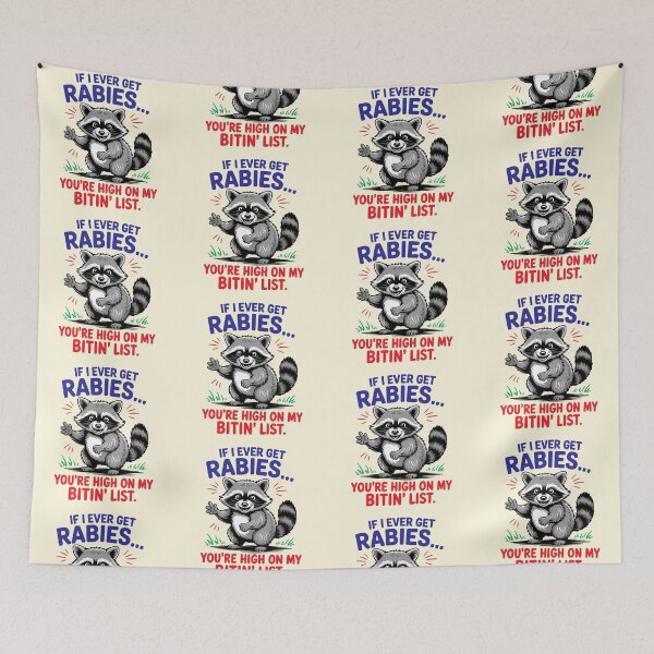 Item preview, Rabies Racoon designed and sold by CharlottePlaceArt.