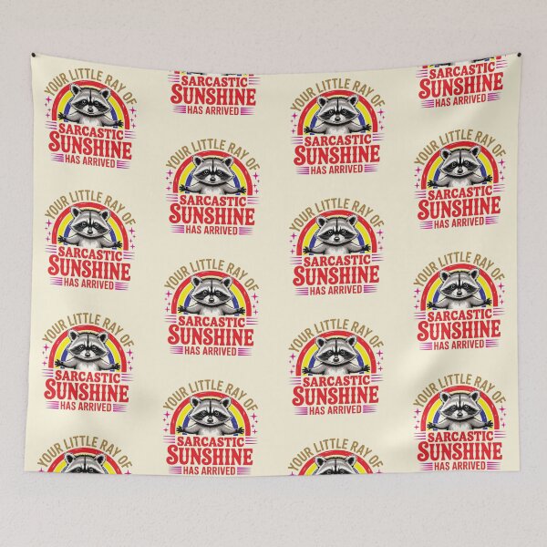 Item preview, Ray of Sunshine Racoon designed and sold by CharlottePlaceArt.