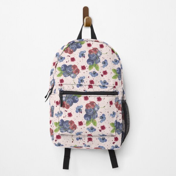 Item preview, Floral Blueberry & Cherry Summer Pattern designed and sold by ApricityPhrases.