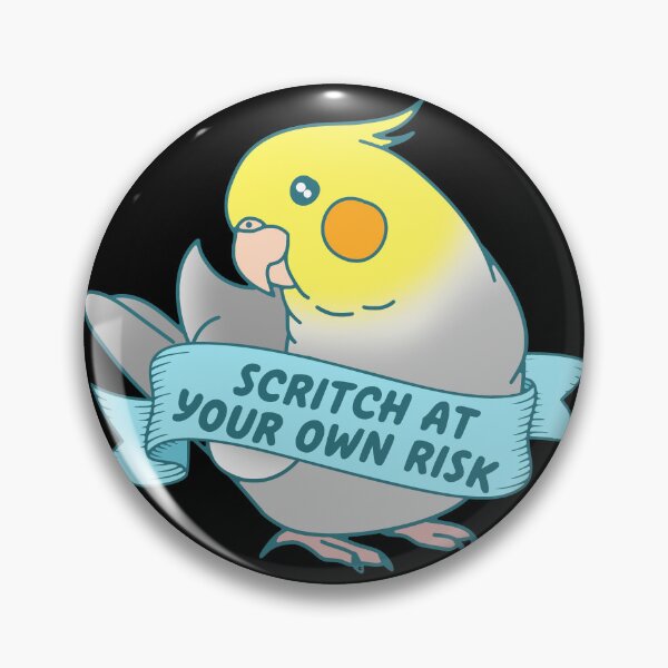 Item preview, Scritch At Your Own Risk - Cockatiel doodle designed and sold by FandomizedRose.