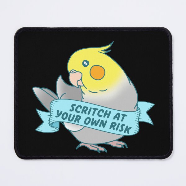 Item preview, Scritch At Your Own Risk - Cockatiel doodle designed and sold by FandomizedRose.