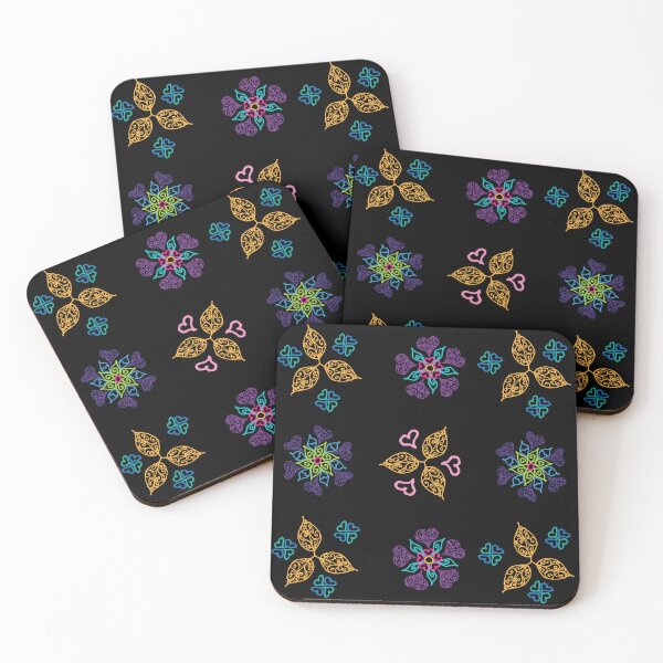 Item preview, Hearts & Leaves Brights Spaced designed and sold by Digitalmyth's Designs.