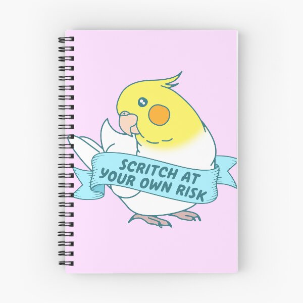 Item preview, Scritch At Your Own Risk - Lutino Cockatiel doodle designed and sold by FandomizedRose.