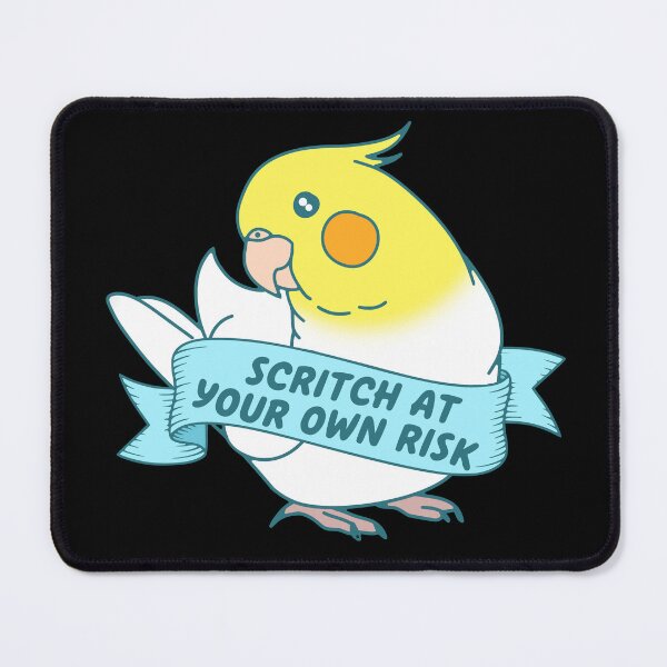 Item preview, Scritch At Your Own Risk - Lutino Cockatiel doodle designed and sold by FandomizedRose.