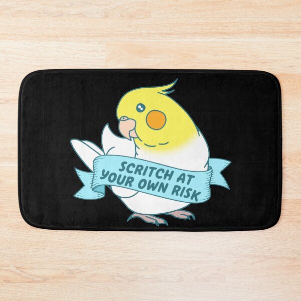 Item preview, Scritch At Your Own Risk - Lutino Cockatiel doodle designed and sold by FandomizedRose.