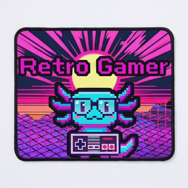 Item preview, Retro Gamer Axolotl Pixel Art – Cute Neon Gaming Vaporwave Style designed and sold by SidTastic .