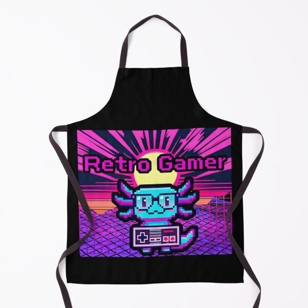 Item preview, Retro Gamer Axolotl Pixel Art – Cute Neon Gaming Vaporwave Style designed and sold by SidTastic .