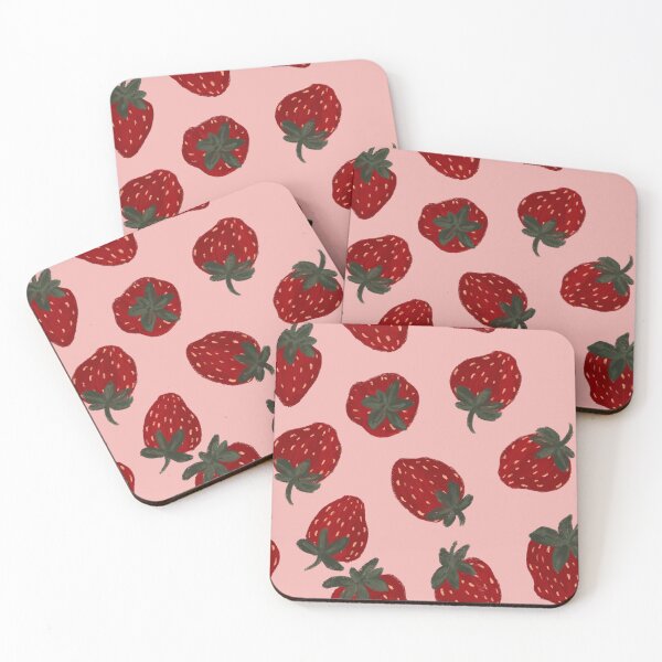 Item preview, Sweet Pink Strawberry Print – Cute Feminine Summer designed and sold by artievarudzite.